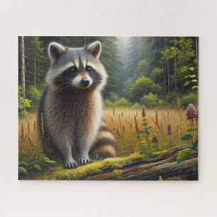 Racoon in the Woods Nature Jigsaw Puzzle