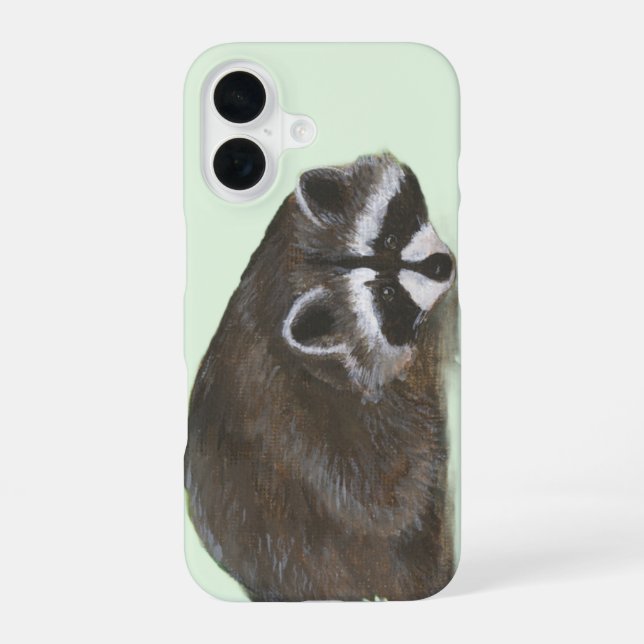 Racoon iPhone 16 Case (Back)