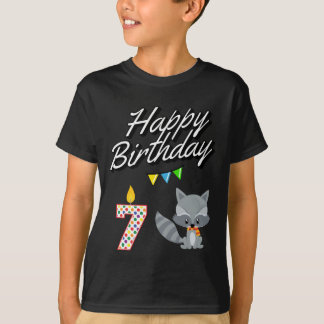 Racoon Kawaii for 7 Year Old Birthday T-Shirt