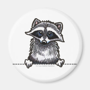 Racoon Line Art Magnet