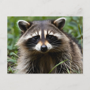Racoon Looking Postcard