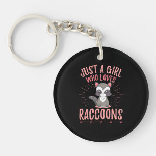 Racoon Lover Just A Girl Who Loves Racoon Key Ring