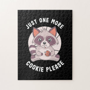 Racoon Lover Just One More Cookie Please Jigsaw Puzzle
