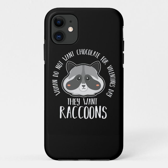 Racoon Lover Racoon For Valentines Day Case-Mate iPhone Case (Back)
