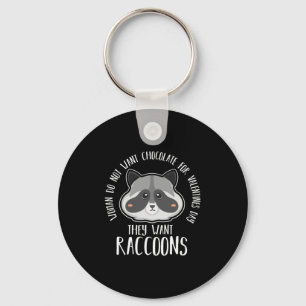 Racoon Lover Racoon For Valentines Day Key Ring