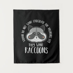 Racoon Lover Racoon For Valentines Day Tapestry