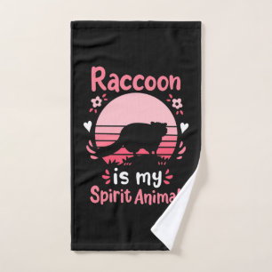 Racoon Lover Racoon Is My Spirit Animal Hand Towel