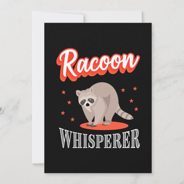 Racoon Lover Racoon Whisperer Invitation (Front)