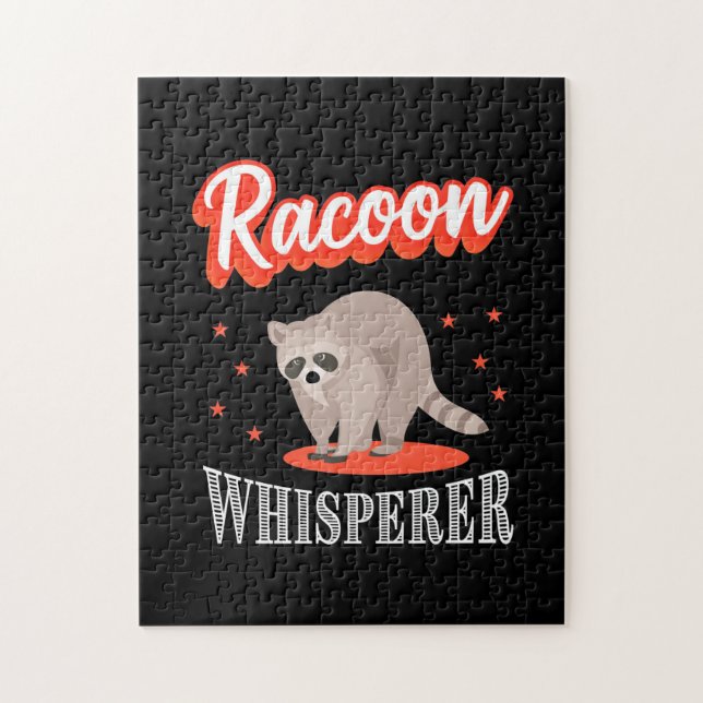 Racoon Lover Racoon Whisperer Jigsaw Puzzle (Vertical)