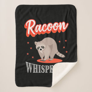 Racoon Lover Racoon Whisperer Sherpa Blanket
