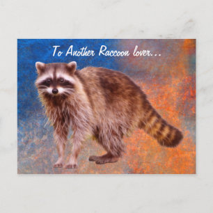 Racoon-lover Wildlife Art Postcard