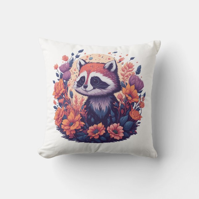 Racoon Lovers Artwork Cushion (Front)