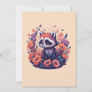 Racoon Lovers Artwork Invitation