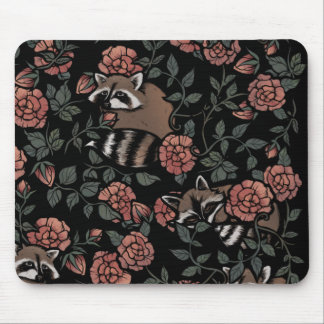 Racoon lovers cute raccoons art one persons trash mouse mat