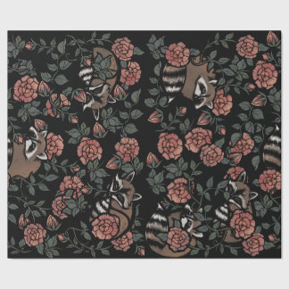 Racoon lovers cute raccoons art one persons trash wrapping paper