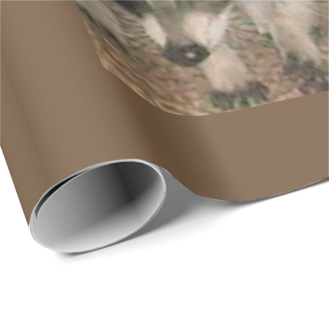 Racoon Matte Wrapping Paper (Roll Corner)