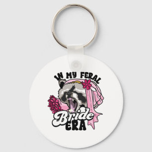 Racoon Meme In My Feral Bride Era Bachelorette Pa Key Ring