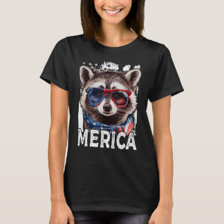 Racoon Merica 4th Of July T-Shirt