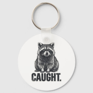 racoon mischief dark key ring