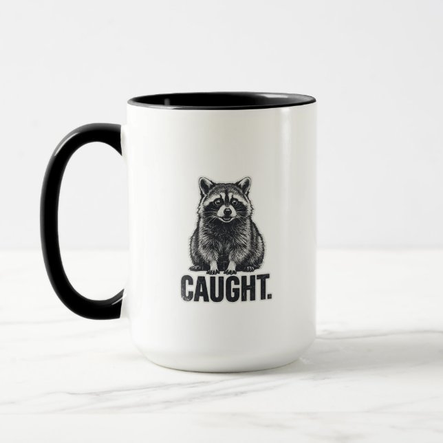 racoon mischief dark mug (Left)