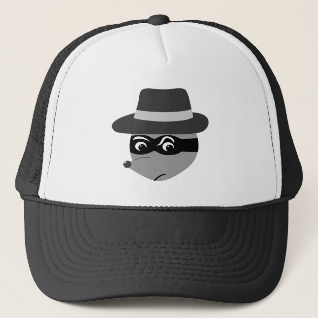 Racoon Mobster Trucker Hat (Front)