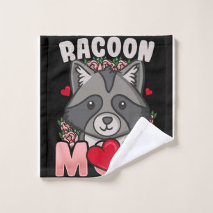 Racoon Mum Gift For Owner Racoon Mum Wash Cloth