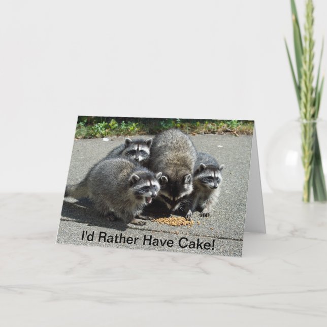 Racoon Mum & Young Ones Card (Front)