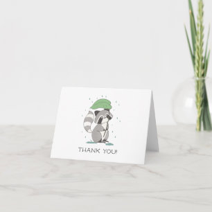 Racoon Neutral  Baby Shower Thank You Note