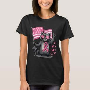 Racoon Nk Ribbon Breast Cancer Awareness Month Me T-Shirt