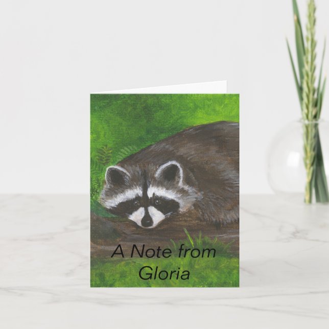 Racoon Note Card (Front)