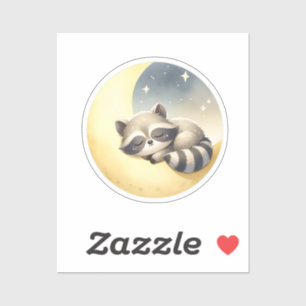 Racoon on the Moon Cute Woodland Animal Kids