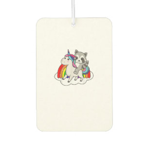 Racoon On Unicorn Rainbow Animals Sweet Unicorns Car Air Freshener
