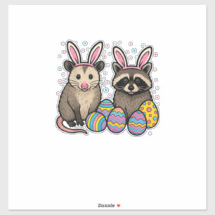 Racoon Opossum Easter T-Shirt_1