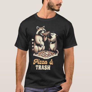 Racoon & Opossum Lover Pizza Lover Trash Eater Piz T-Shirt