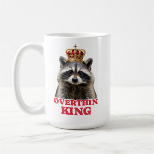Racoon Overthinking King Coffee Mug