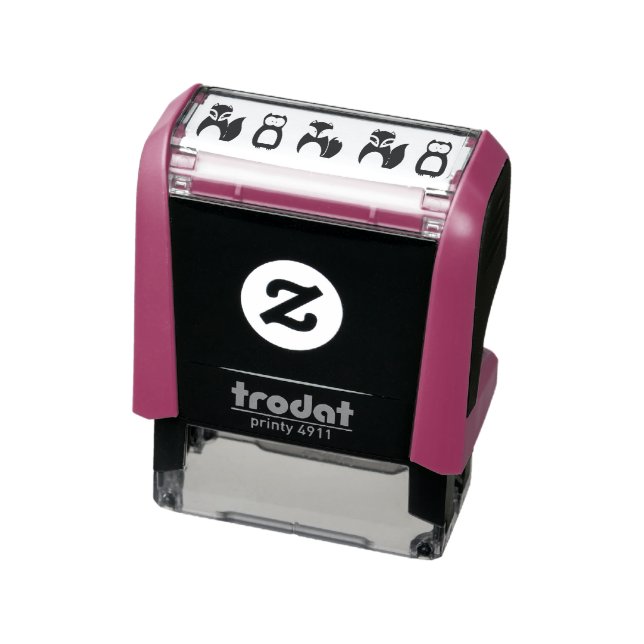 racoon owl fuchs application self-inking stamp (Product)