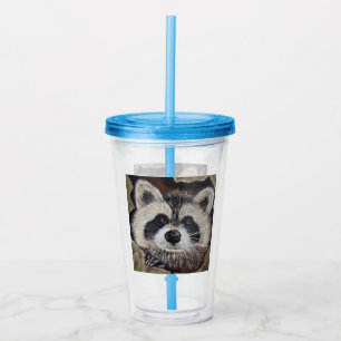 Racoon Painting Acrylic Tumbler