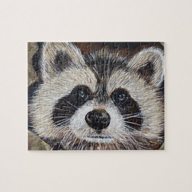 Racoon Painting Jigsaw Puzzle (Horizontal)