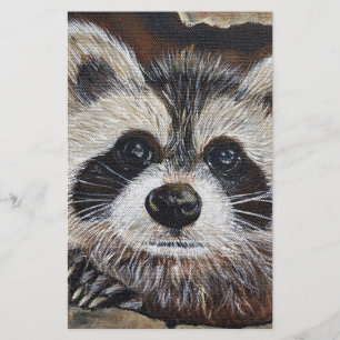 Racoon Painting Stationery