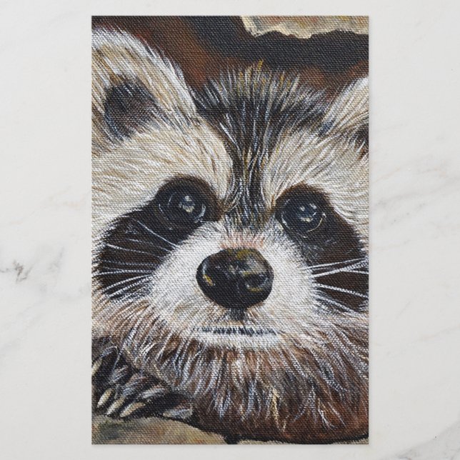 Racoon Painting Stationery (Front)