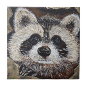 Racoon Painting Tile