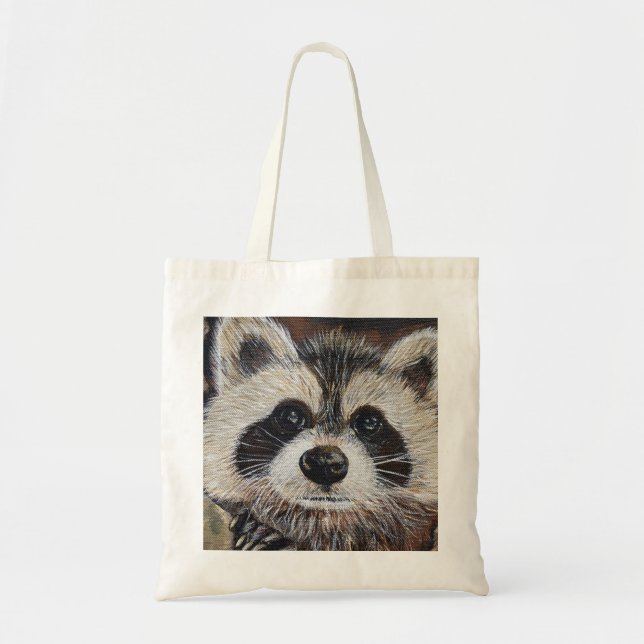 Racoon Painting Tote Bag (Front)