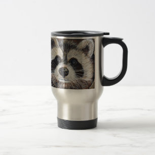 Racoon Painting Travel Mug