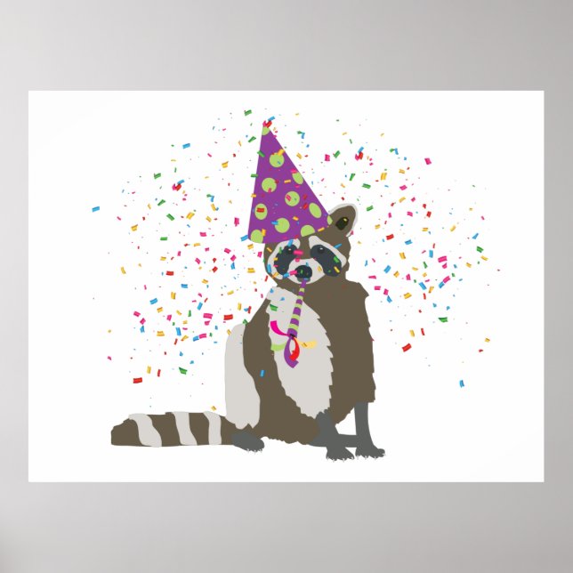 Racoon Party Animal Poster (Front)