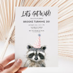 Racoon Party Hat Woodland Birthday Invitation<br><div class="desc">Get ready to party like a racoon in a dumpster with this hilarious Woodland Birthday Invitation! Featuring a mischievous racoon rocking a party hat, this invite is perfect for adults who love a little humour with their celebration. The rustic woodland vibe and neutral tones give it just the right mix...</div>