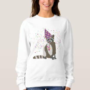 Racoon Partying - Animals Having a Party Sweatshirt