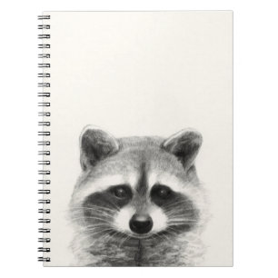 Racoon Pencil Drawing Notebook