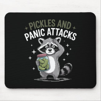 Racoon Pickles And Panic Attacks Mental Health Th Mouse Mat