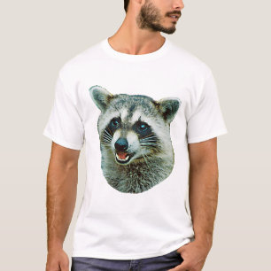 Racoon Picture Ringer T-Shirt