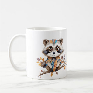 Racoon Playful Adorable Fun Animal Colourful Happy Coffee Mug